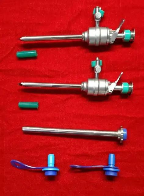 5PC LAPAROSCOPIC TROCAR Cannula Set 5mmx100mm With Reducer 10-5mm Instruments $96.00 - PicClick