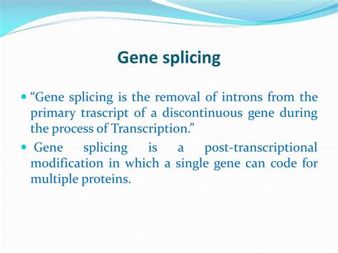 PPT - “Gene splicing” PowerPoint Presentation, free download - ID:1932252