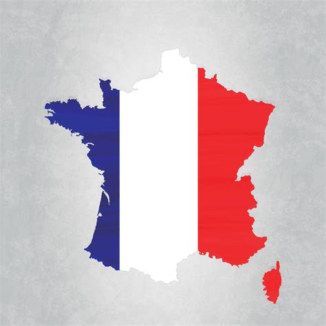 France map with flag 4266732 Vector Art at Vecteezy