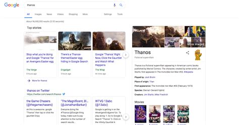 Google Thanos Easter Egg Wipes Out Half of All Search Engine Results