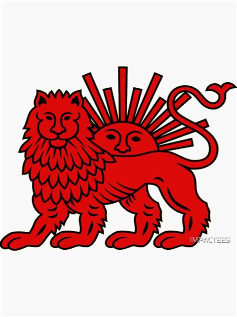 "PERSIA FLAG (1736–1796)" Sticker by IMPACTEES | Redbubble