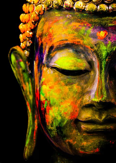 'Buddha' Poster Print by Design King | Displate in 2020 | Modern art canvas painting, Buddha art ...