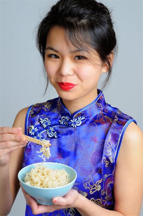 Chinese Food stock image. Image of female, silk, smiling - 17959499