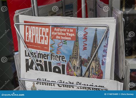 Koln Carnival Headline on Newspaper Editorial Stock Image - Image of attraction, celebrate ...