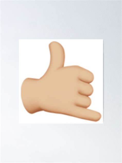 "Hang Loose Emoji" Poster for Sale by emojiqueen | Redbubble