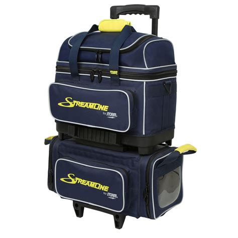 Storm Streamline 4 Ball Roller Bowling Bag- Navy/Gray/Yellow - Walmart.com