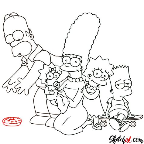 Learn How to Draw the Simpsons Family in Easy Steps - SketchOk