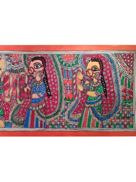 Colorful Painting of Sita Swayamvar | Natural Colors on Handmade Paper | By Archana Jha | Exotic ...