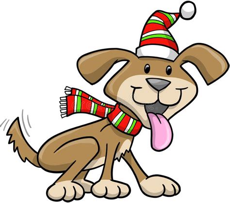 Holiday Puppy Dog Vector stock vector. Illustration of mutt - 10415924