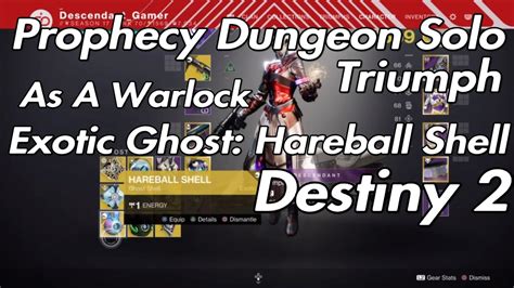 Destiny 2 - Prophecy Dungeon Solo Triumph as a Warlock Exotic Ghost ...