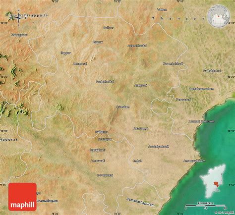 Satellite Map of Pudukkottai