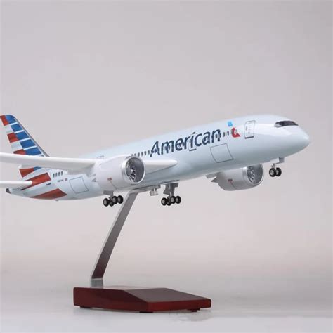 47CM 1/130 Scale Airplane Boeing B787 Dreamliner Aircraft American Airlines Model W Light and ...