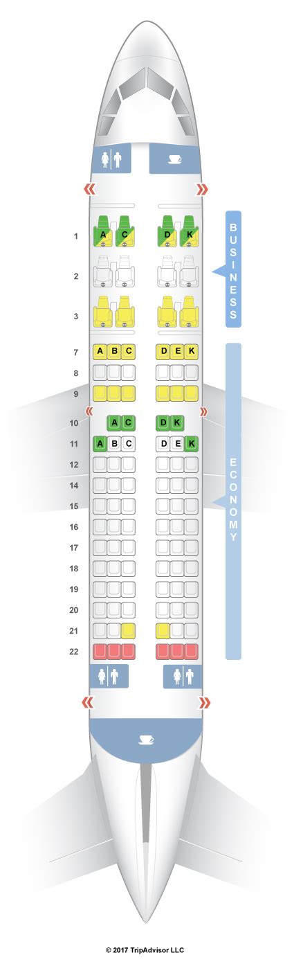 SeatGuru Seat Map Avianca Airbus A318 (318)