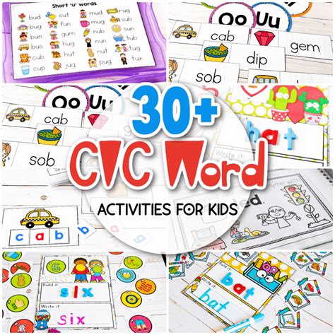 30+ Kindergarten CVC Word Printables and Activities - Life Over C's