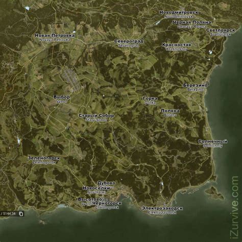 DayZ Chernarus Map All Information Towns Loot Spots | Adams Printable Map