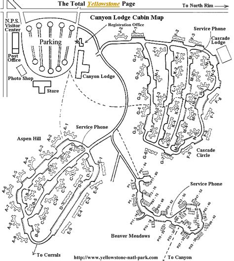 Canyon Lodge Yellowstone Map - College Map