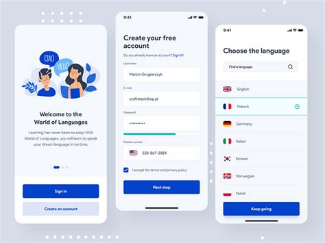 Language App Uiux designs, themes, templates and downloadable graphic elements on Dribbble