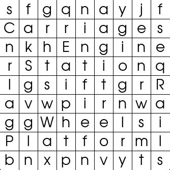 Free Word Searches - Trains