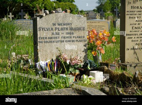 Grave of poet Sylvia Plath, Heptonstall, Calderdale, West Yorkshire, England UK Stock Photo - Alamy