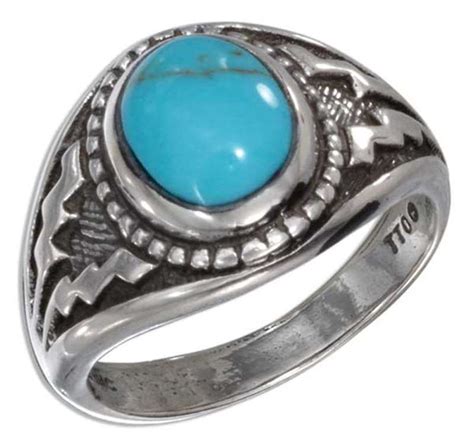 Sterling Silver Men's Turquoise Rings