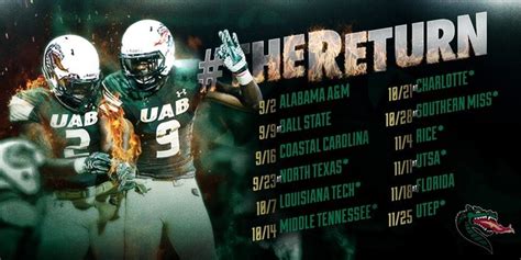 UAB Football announces 2017 schedule