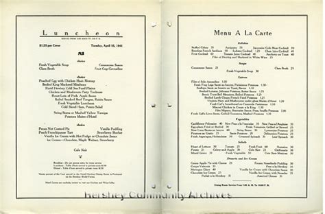 Hotel Hershey menu | Hotel Hershey; menu; luncheon menu; men… | Flickr