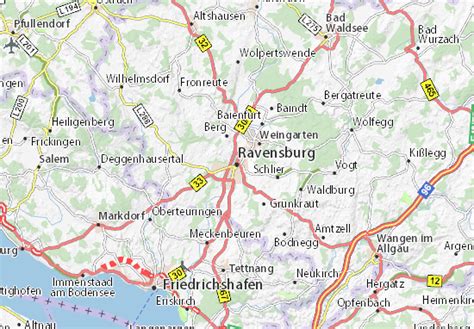 Map of Ravensburg - Michelin Ravensburg map - ViaMichelin