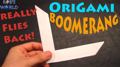 Origami Boomerang Step By Step