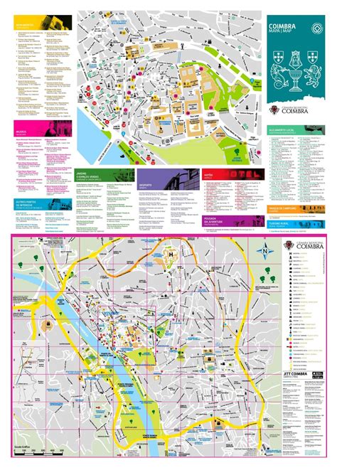 Large detailed tourist map of Coimbra city | Coimbra | Portugal ...