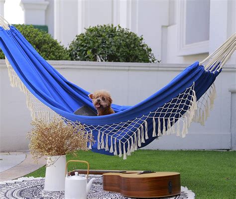 Indoor Hammock Garden Cotton Hammocks with Tassels 2 Person | Etsy