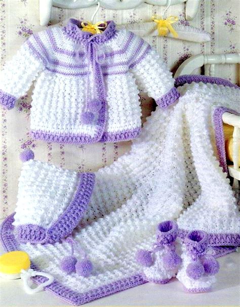 Vintage Crochet Pattern 4 Baby Layettes Matinee Jacket Bonnet - Etsy