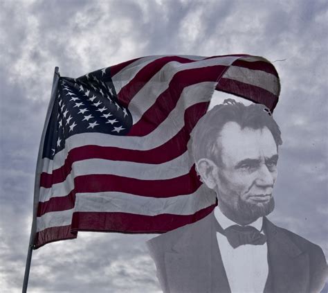 American Flag And Lincoln Free Stock Photo - Public Domain Pictures