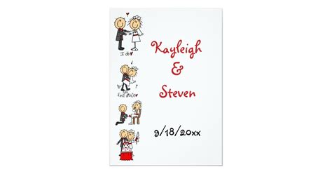 Stick Figure Wedding Invitation | Zazzle