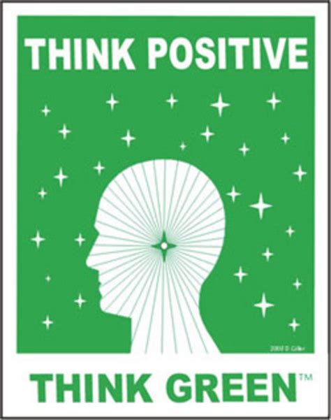 Eco Friendly Printer : Think Positive Think Green Posters