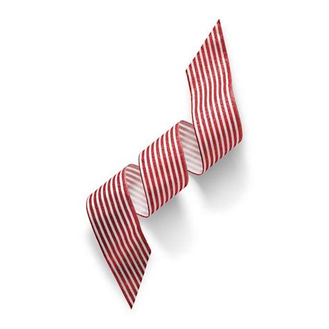 Red and White Striped Ribbon