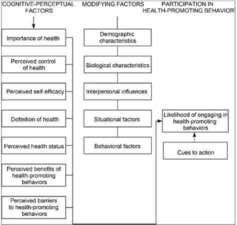 Figure A5. Pender's health promotion model. Note: Source: Pender et al ...