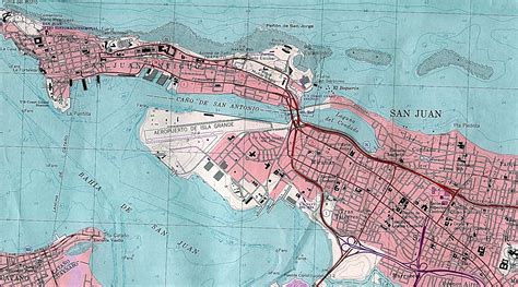 San Juan Topographic Map, Puerto Rico