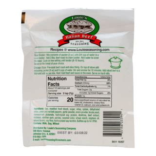 Louie's Italian Beef Au Jus Seasoning - 6-3oz packages - Louie's Seasoning