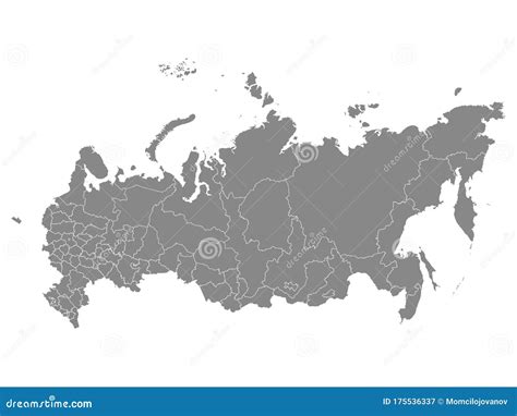 Federal Map Of Russia Cartoon Vector | CartoonDealer.com #175536337