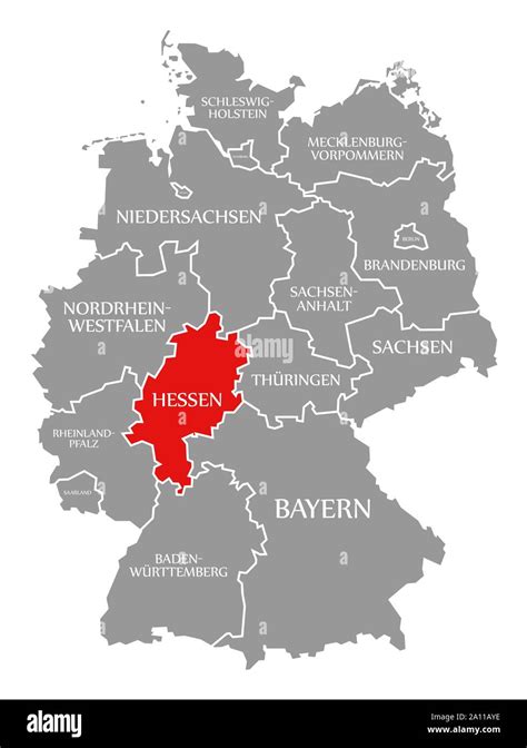 Map Of Hesse Germany - Emmy Norrie