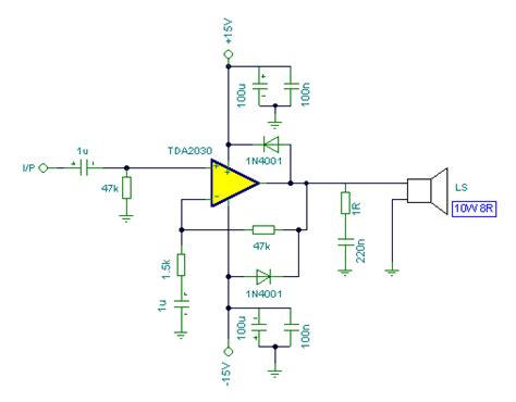 TDA2030 10W Audio Amplifier Circuit