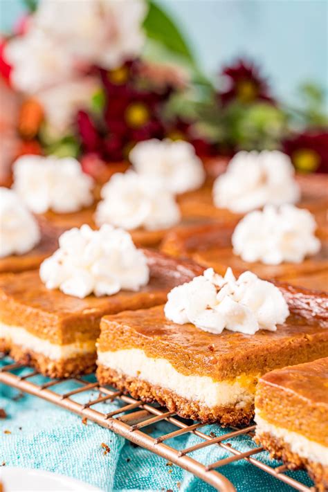 Best Pumpkin Cheesecake Bars Recipe - Sugar and Soul