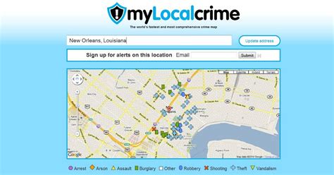 Crime Maps Around the World: New Orleans Louisiana Crime Map