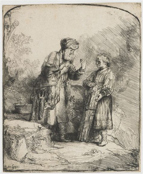 Abraham and Isaac, 1645 - Rembrandt - WikiArt.org