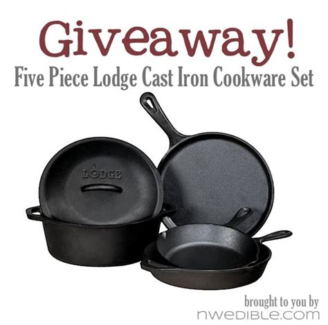 {Giveaway} Five Piece Lodge Cast Iron Cookware Set | Northwest Edible Life