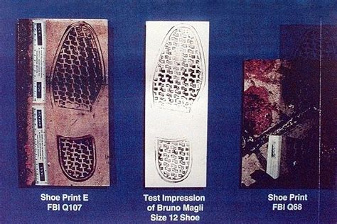 OJ Simpson shoe compared to crime scene shoe print - Forensic Science