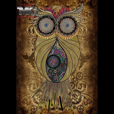 Steampunk owl full color wall art | Etsy | Etsy wall art, Art prints, Steampunk owls