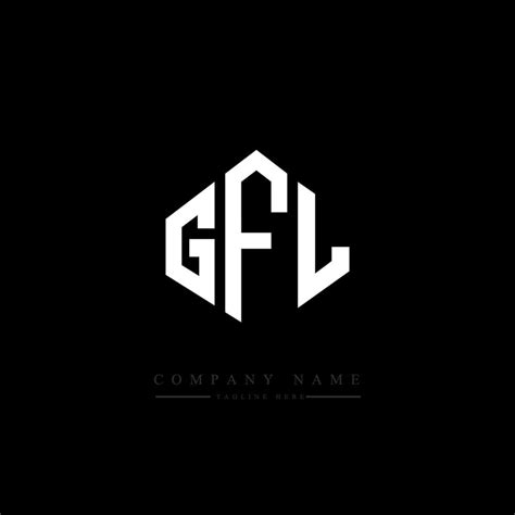 GFL letter logo design with polygon shape. GFL polygon and cube shape logo design. GFL hexagon ...