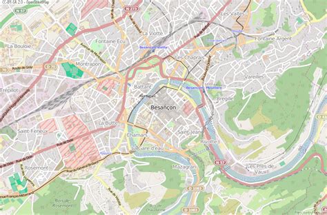 Besançon Map France Latitude & Longitude: Free Maps