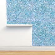 Tumbling ocean waves Wallpaper | Spoonflower
